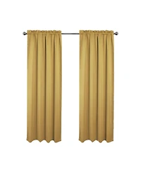 Rt Designers Collection 100 percentage Polyester Twilight Blackout Rod Pocket Curtain Panel