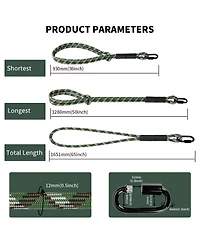 Piscifun Heavy Duty Tree Swing Hanging Kit Polyester Rope Carabiner For Outdoor Play