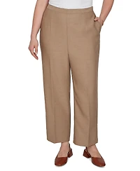 Alfred Dunner Plus Union Square Neutral Woven Pants