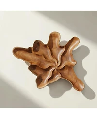 Dovetail Furniture Rowan Large Teak Wood Tray