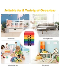 Gouun Toddler 6 Piece 15 Inch Square Toddler Floor Cushions Set with Carry Handles