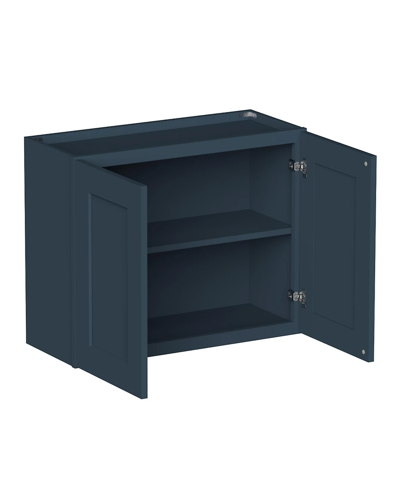 Boyel Living W30" Dove Wall Cabinet with Full Overlay Hdf Door for Custom Kitchen or Bathroom