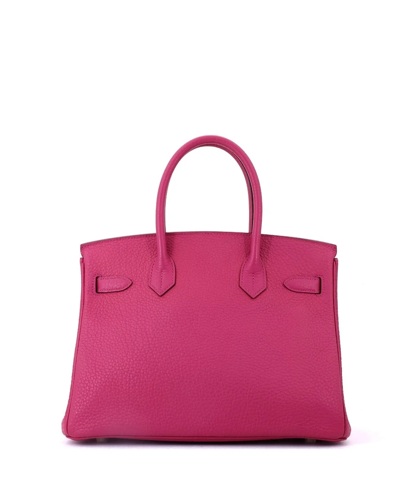 Pre-Owned HERMES Birkin 30 Handbag Pink Fjord with Gold Hardware