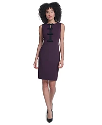Karl Lagerfeld Paris Women's Scuba Crepe with Bows Short Dress