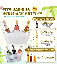 Piscifun 6 Pack Plastic Ice Buckets With Handles Portable Drink Chiller For Parties Weddings BBQs