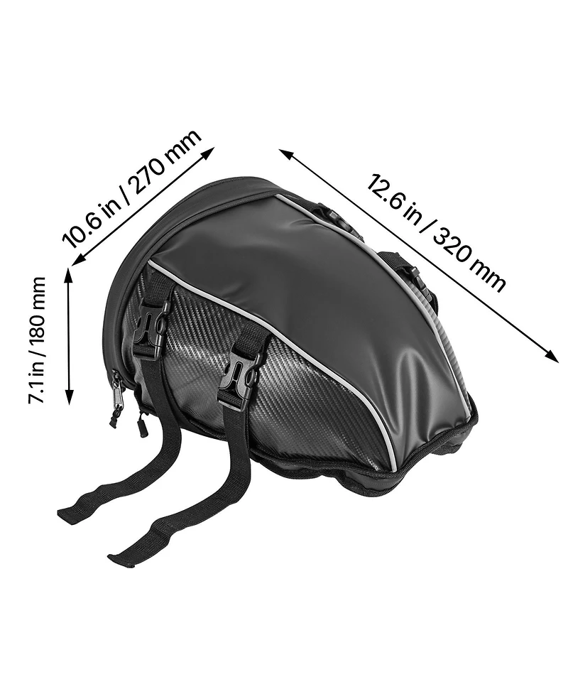 Sevorley Motorcycle Tail Bag, 10 L Rear Seat Luggage with Waterproof Rain Cover and Shoulder Strap