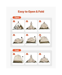 Sevorley 2-Room Camping Shower Tent, Foldable Privacy Changing Room with Carry Bag