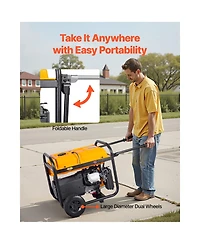 Sevorley 13500W Peak Tri Fuel Portable Generator with Electric Start and Co Sensor