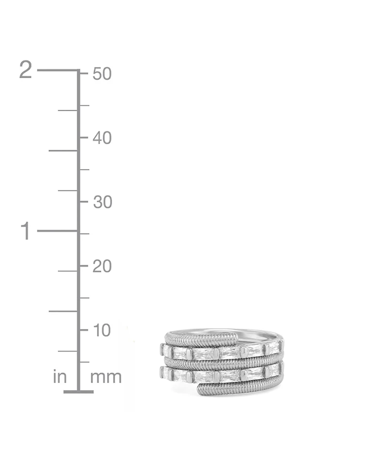 And Now This Cubic Zirconia Silver Plated Coil Ring, Macy's Exclusive