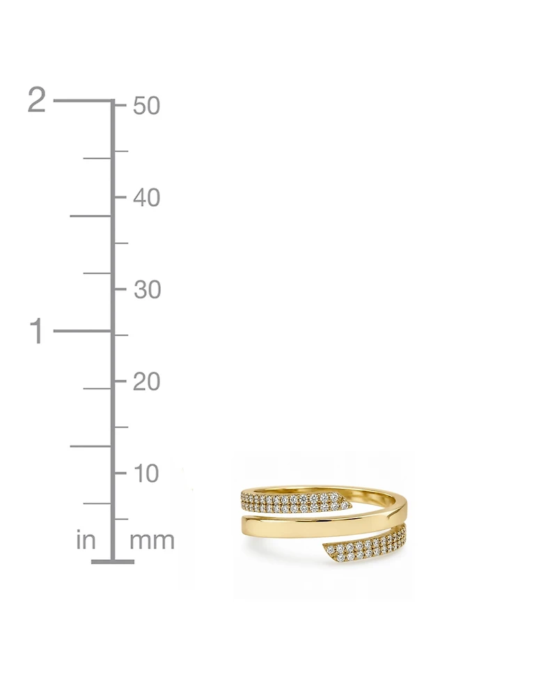 And Now This Cubic Zirconia 18k Gold Plated Brass Coil Ring, Macy's Exclusive