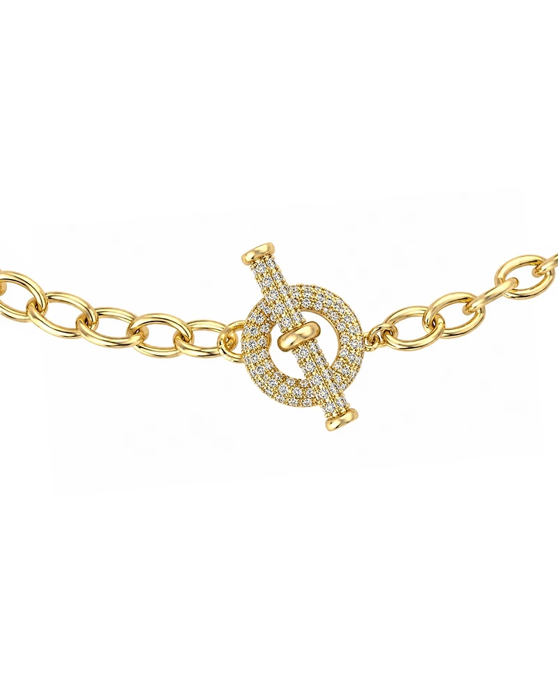 And Now This Cubic Zirconia Toggle Necklace