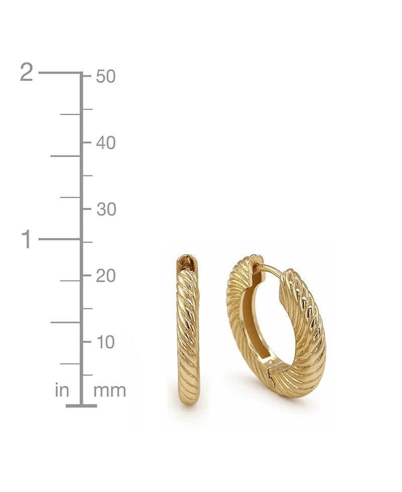 And Now This Textured Hinged Hoop Earrings