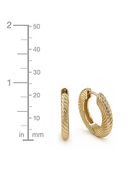 And Now This Textured Hinged Hoop Earrings