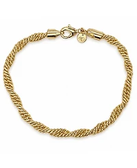 And Now This Silver, Gold Plated Brass Twisted Chain Bracelet