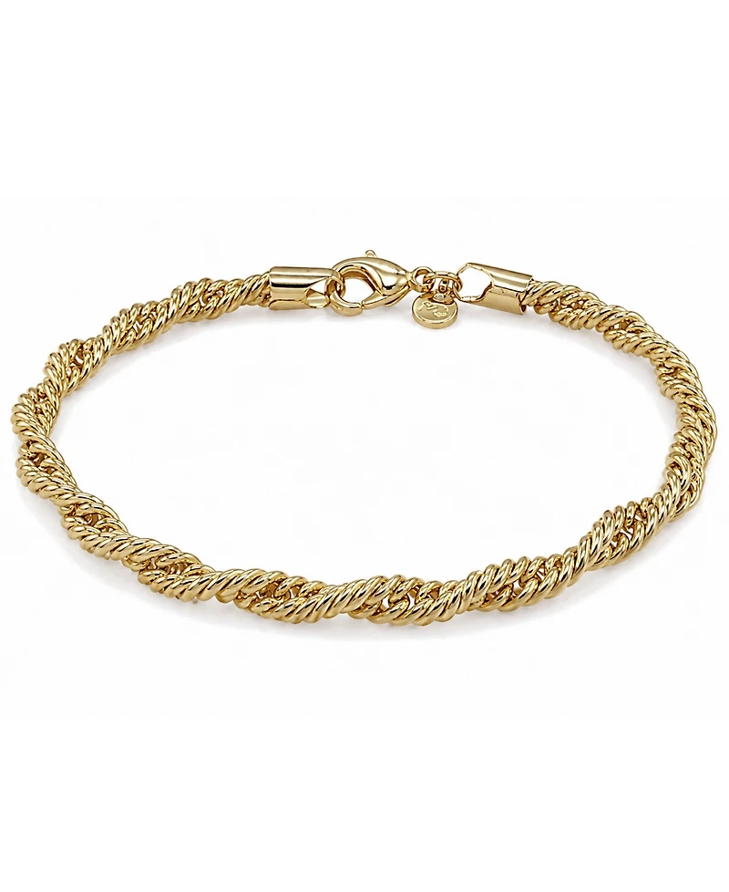 And Now This Silver, Gold Plated Brass Twisted Chain Bracelet