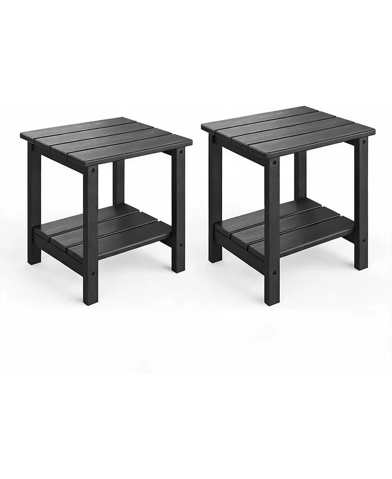 homfan Set of 2 Hdpe Side Table