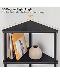 Slickblue Industrial Corner Bookshelf 6-Tier Metal Display Shelf for Books, Plants & Home Decor