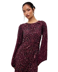 Maryisa Women's Modest Embellished Sequins Gown
