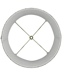 Springcrest 13" Top x 14" Bottom x 10" High x 10" Slant Print Lamp Shade Replacement Plaska Drum Softback Washer Harp Finial