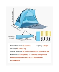 Sevorley Aluminum Hard Shell Rooftop Tent for 2-3 Person with Led Light and Thick Mattress
