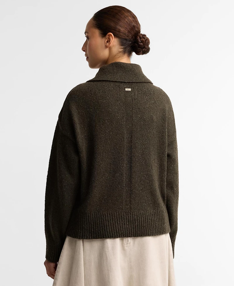 Barbour Women's Lavensdale Half-Zip Funnel Neck Sweater
