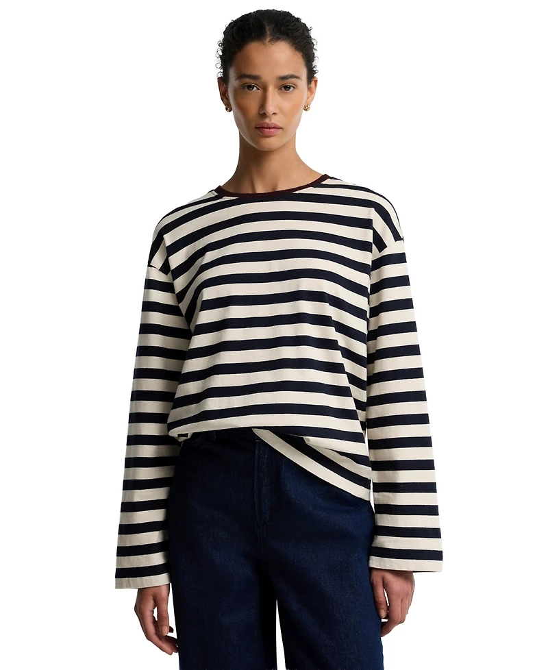 Barbour Women's Woodhouse Striped Long-Sleeve T-Shirt