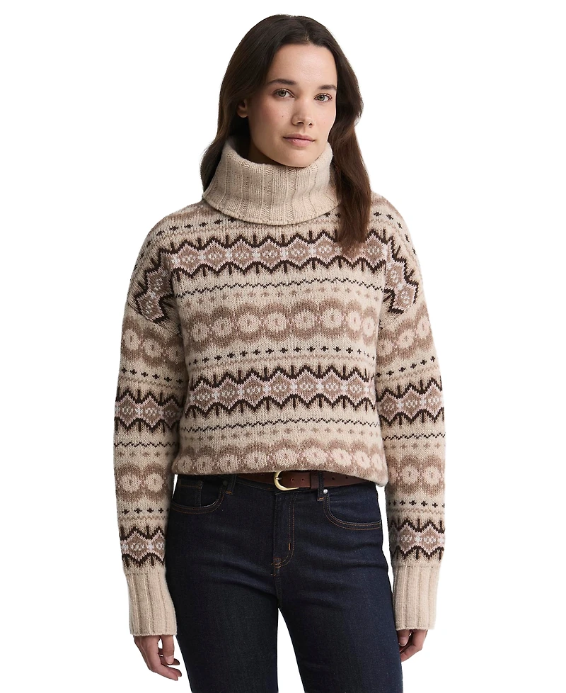 Barbour Women's Helen Fair Isle Turtleneck Sweater