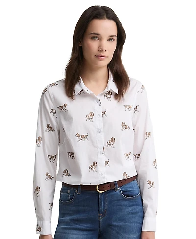 Barbour Women's Brambles Collared Neck Long-Sleeve Shirt