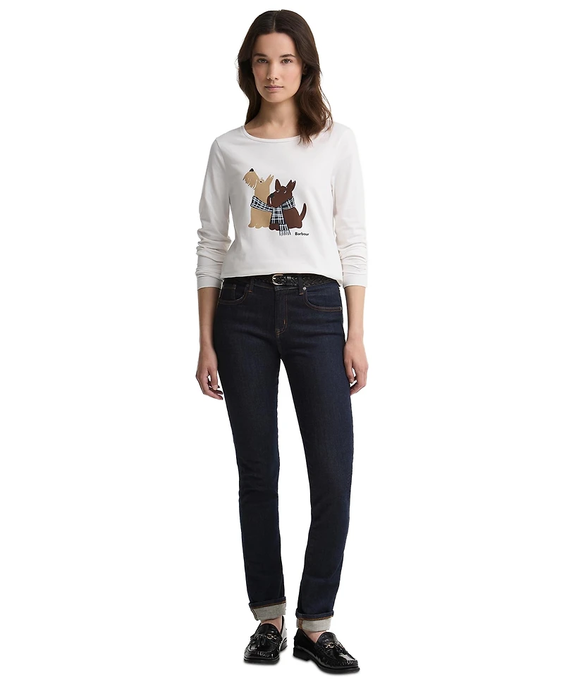 Barbour Women's Lossie Dog Graphic Crewneck T-Shirt