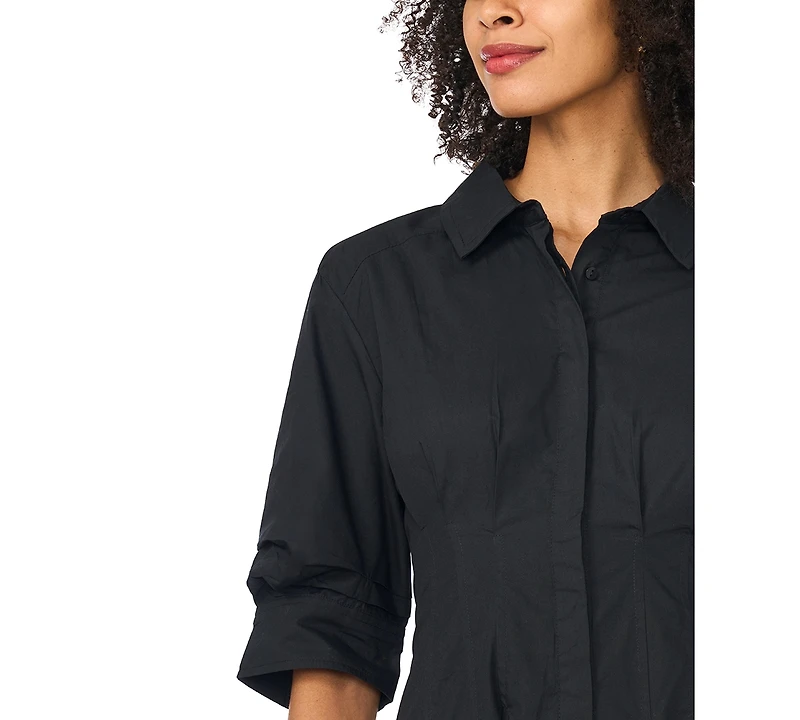 Vince Camuto Women's Collared Neck Shirt Dress