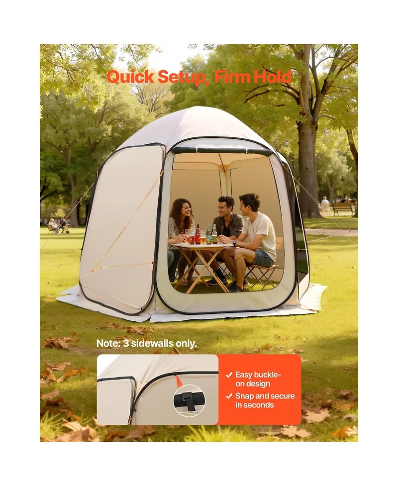 Sevorley Sun Shade Sail Canopy Covers, Pack of 3 for 10 x 9.2 ft Screen House