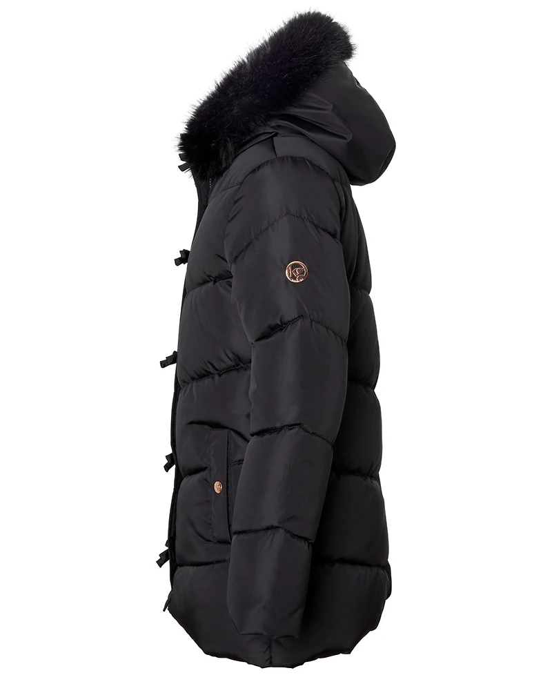 Kensie Girl Girls' 6-16 Bow Hooded Puffer Jacket