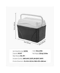 Sevorley Portable Hard Cooler, 8.5 qt, Holds 12 Cans, Insulated Ice Chest for Picnics