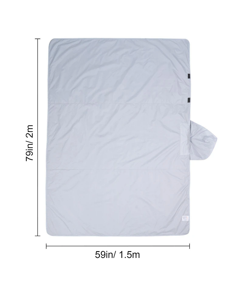 Sevorley Wearable Camping Blanket, Waterproof Fleece Stadium Blanket, 79 x 59 in