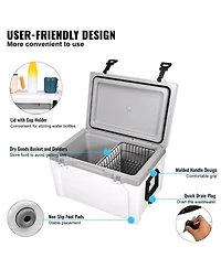 Sevorley Insulated Hard Cooler, 52 quart, Holds 50 Cans, 6-Day Ice Retention Ice Chest