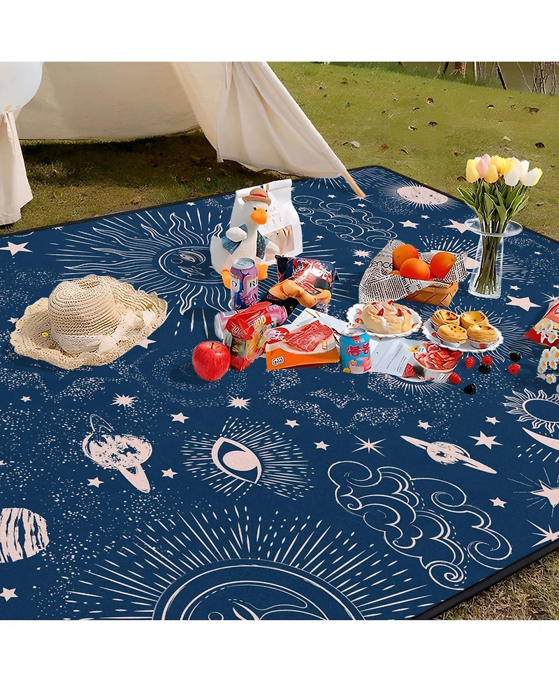 Piscifun Waterproof Foldable Picnic Blanket 3 Layer Sand proof Oversized Outdoor Mat For Camping Beach Travel