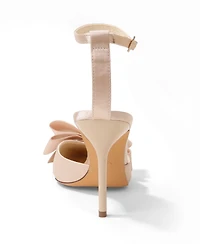 Berness Women's Tulip Satin D'Orsay Bow Pumps