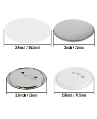 Sevorley 200-Set 3-Inch Pin Back Button Making Parts Kit for 75mm Button Maker