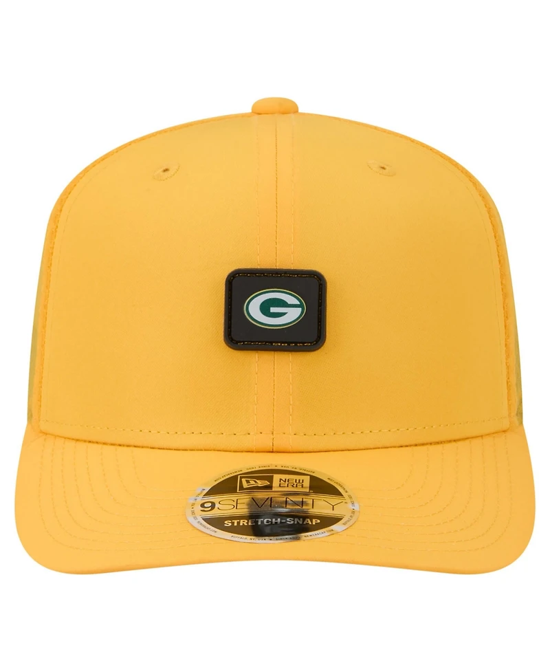 New Era Men's Gold Green Bay Packers Micro Badge 9SEVENTY Adjustable Hat