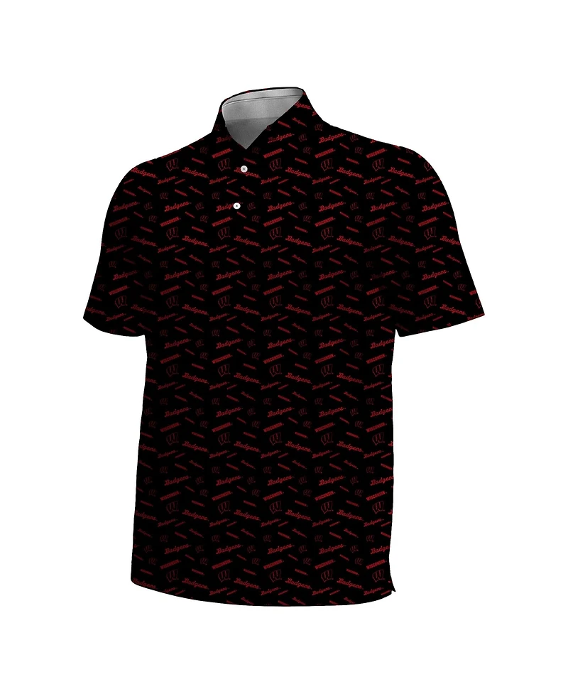 Under Armour Men's Wisconsin Badgers Gameday ArmourFuse Polo Shirt