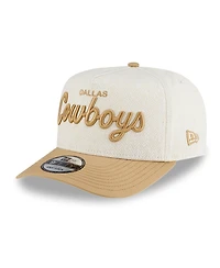 New Era Men's Cream Dallas Cowboys Herringbone 9FIFTY A-Frame Snapback Hat