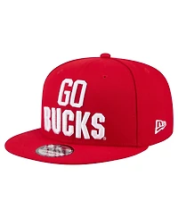 New Era Men's Scarlet Ohio State Buckeyes Go Team 9FIFTY Snapback Hat