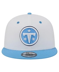 New Era Men's White/Light Blue Tennessee Titans 9FIFTY Snapback Hat