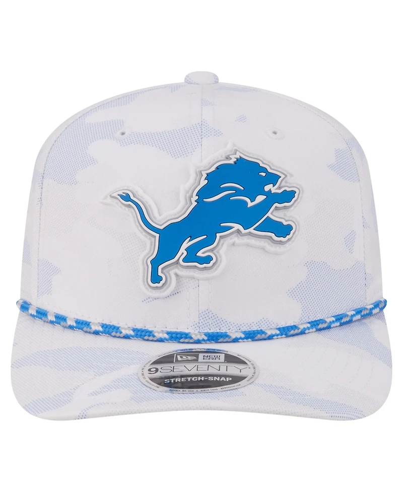 New Era Men's White Detroit Lions Camo Rope 9SEVENTY Adjustable Hat