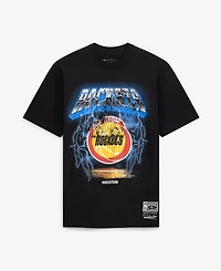Mitchell & Ness Men's Black Houston Rockets Lightning T-Shirt
