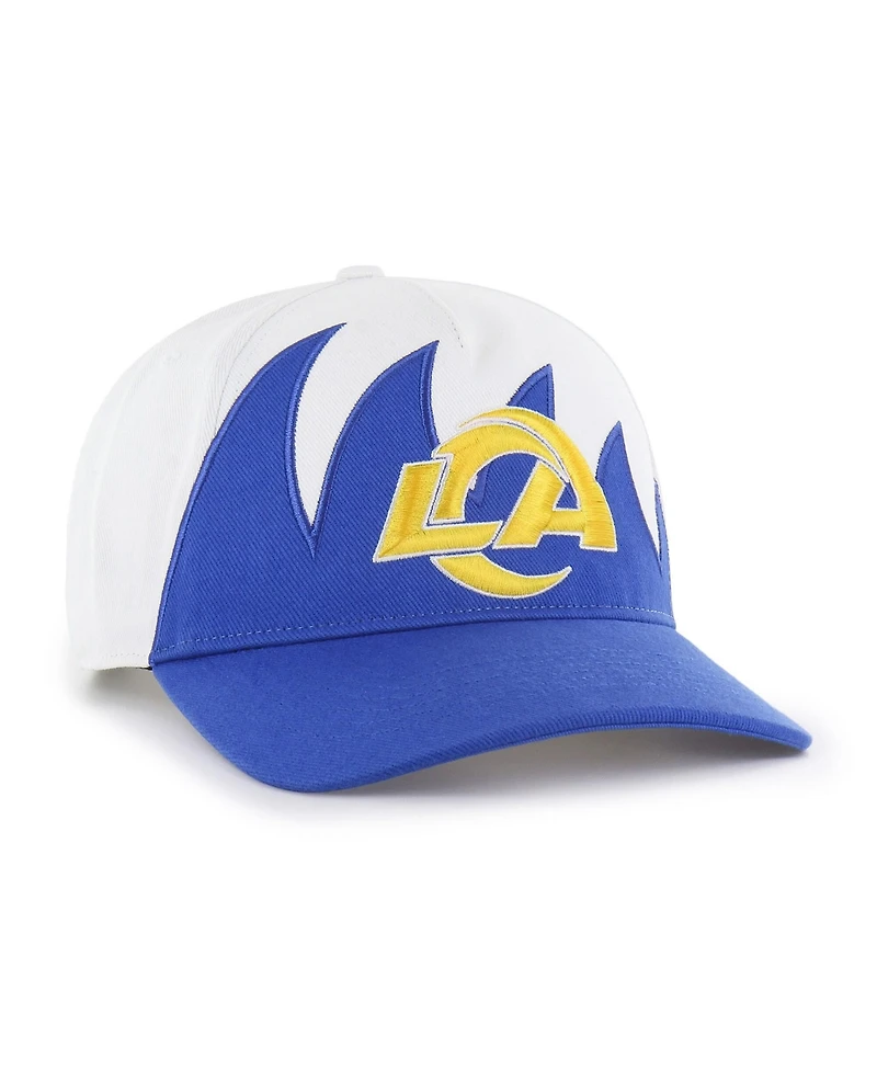 47 Brand Men's White Los Angeles Rams Jagged Hitch Adjustable Hat