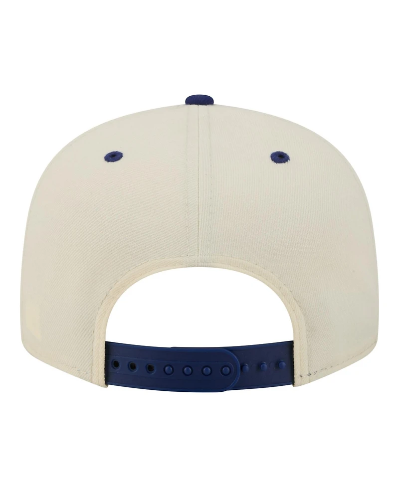 New Era Men's Cream Los Angeles Dodgers Oversized Slogan 9FIFTY Snapback Hat