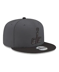New Era Men's Gray/Black Washington Wizards Logo 2-Tone 9FIFTY Snapback Hat