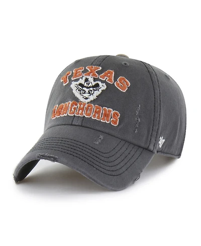 47 Brand Men's and Women's Charcoal Texas Longhorns Well-Worn Seymore Clean Up Adjustable Hat