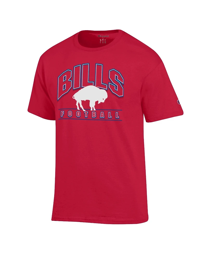 Champion Men's Red Buffalo Bills Jersey T-Shirt
